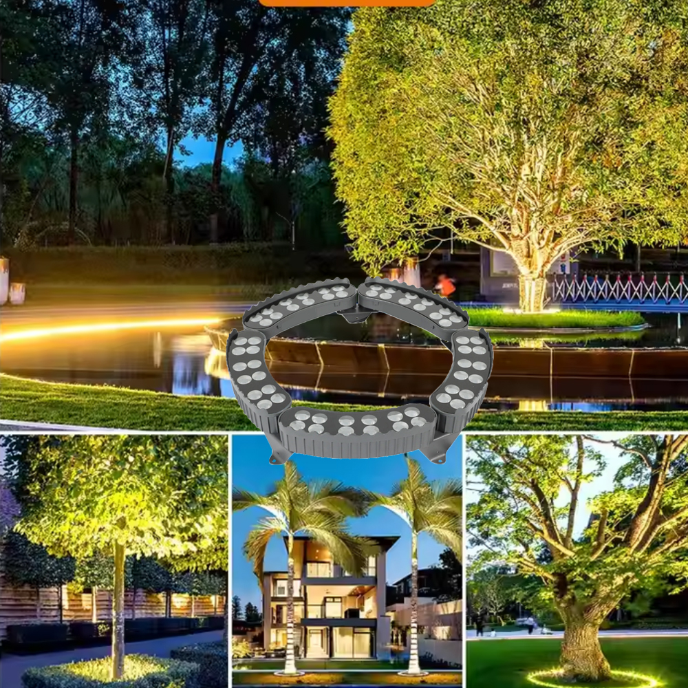 Outdoor Palm Tree LED Light High Bright Aluminum AC220V 24V IP65 RGB Courtyard Garden Floodlight 12W Customizable Colors