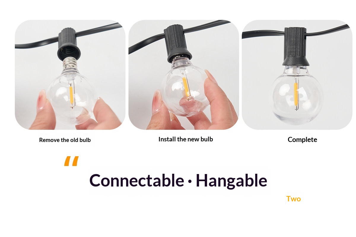 Premium G40 Solar Powered String Lights