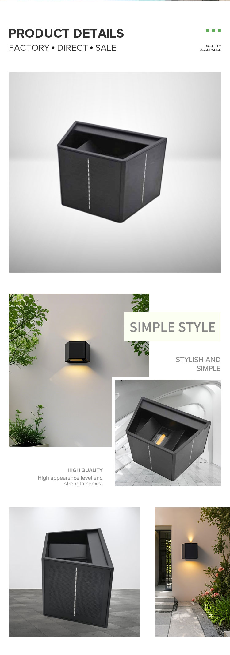 Solar LED Wall Light Design