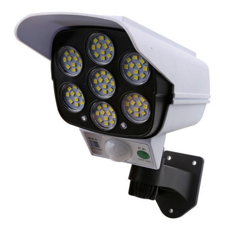Outdoor Waterproof 77 LED Motion Sensor Anti-theft Simulation Solar Surveillance Monitor Wall Light for Courtyard,patio,garden