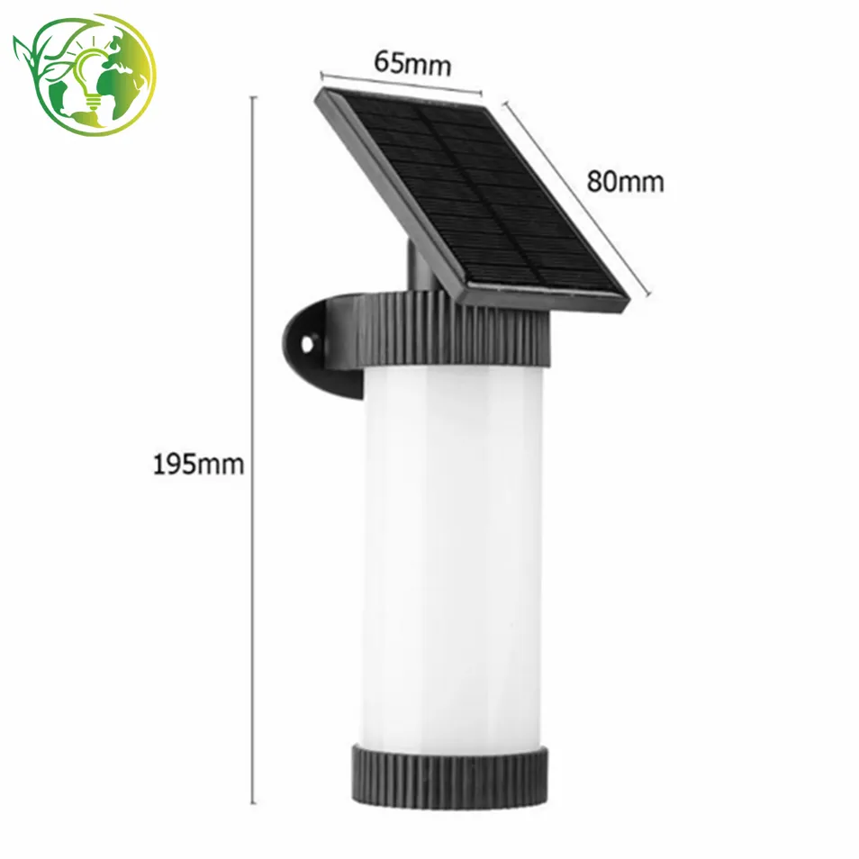Wireless-Charging Solar White Wall Light for Smart Devices with USB Port