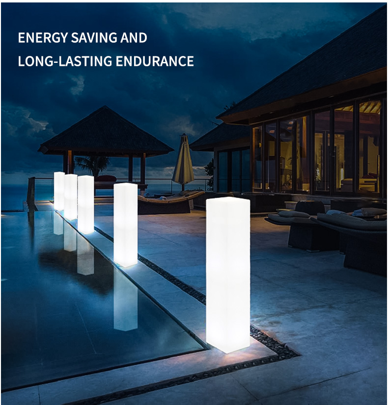 Led Tall Pillar Solar Light Features