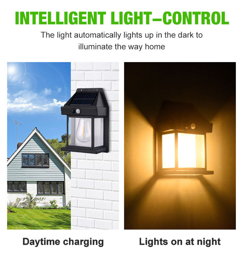 Solar Garden Light Motion Sensor Outdoor 3 Lighting Modes Dusk to Dawn Porch Light IP65 Waterproof Suitable for Patio, Porch.