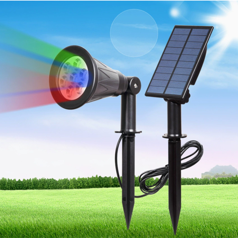 China Manufacture IP65 Rated Long Battery Life Solar Garden Spotlight &amp; Lights with Light Sensor Control Rechargeable Waterproof