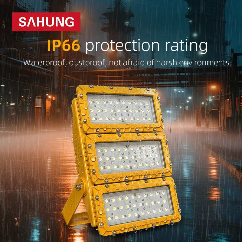 IP65 ATEX 500W Waterproof LED Explosion Proof Projector Light Adjustable Color Temperature 2700-6500K 5-Year Warranty 90/120