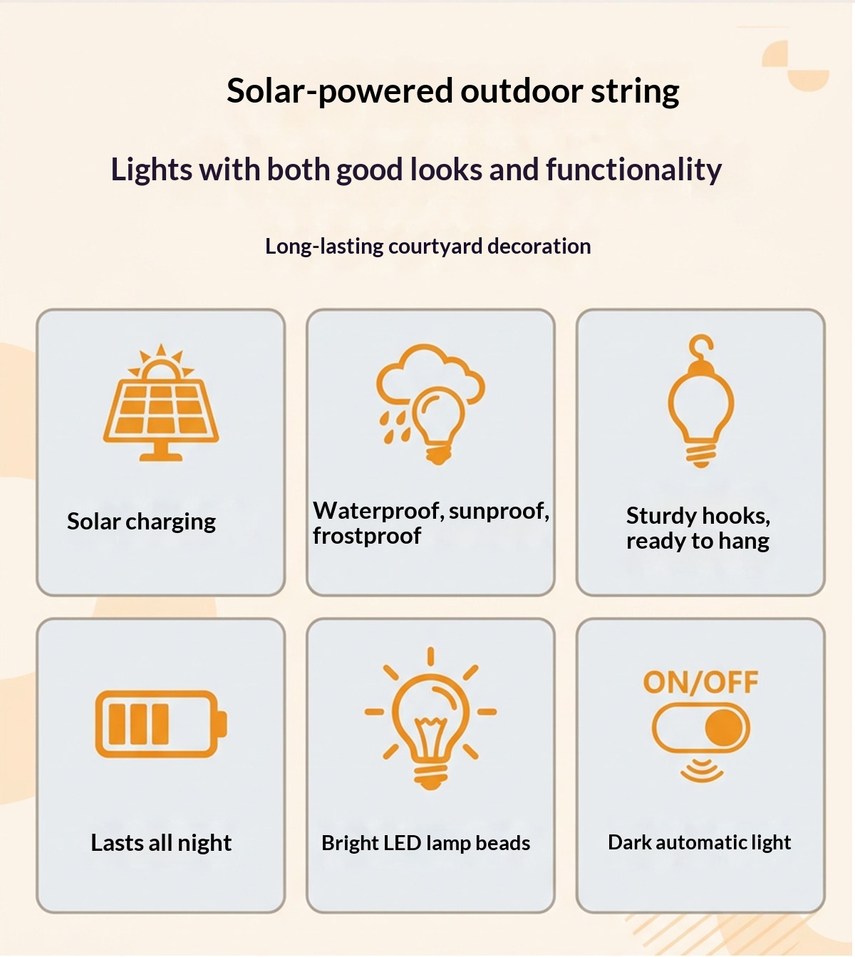 Waterproof Garden String Lights Details