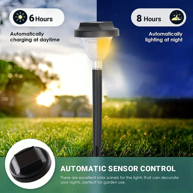 Solar Garden Path Lights IP65 Waterproof Outdoor LED with Wireless Control and Light Sensor Small Decoration