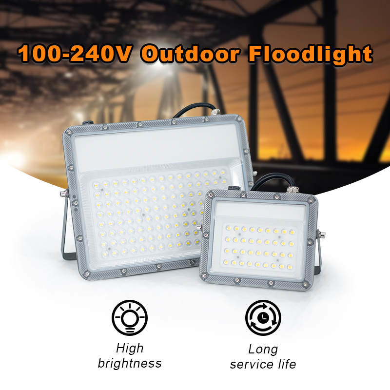 Factory-Priced 30W LED Floodlight Water-Resistant IP65 AC100-240V Applicable Voltage for Outdoor Gardens &amp; Stadiums