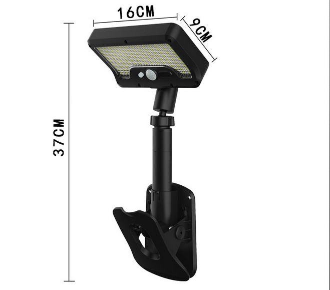 92 LEDs IP 65 1500mAh Motion Sensor Clip on USB Recharge Solar Power Fence Lights Lamp Outdoor for Chain Link Fence Deck Gutter