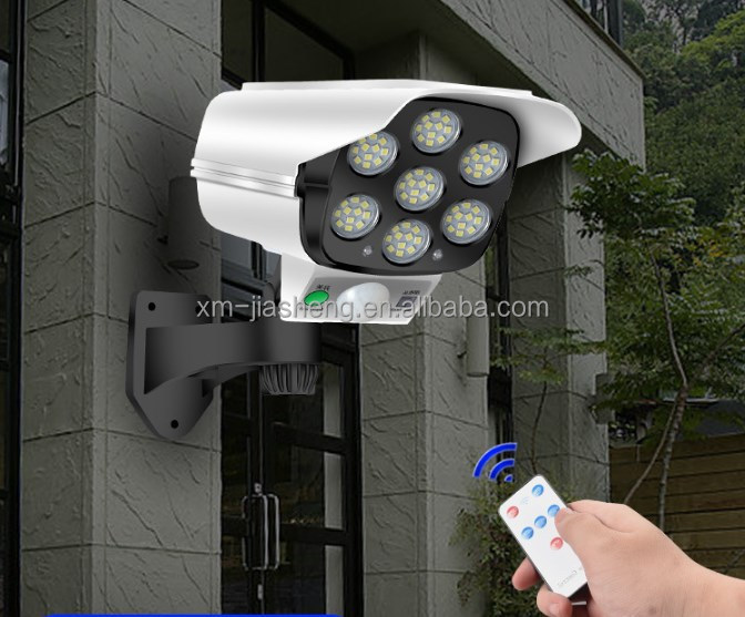 Outdoor Waterproof 77 LED Motion Sensor Anti-theft Simulation Solar Surveillance Monitor Wall Light for Courtyard,patio,garden