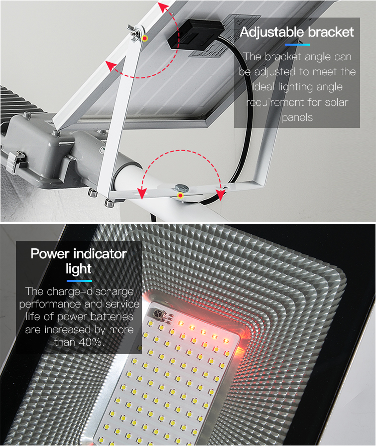 New Design Outdoor Aluminum IP66 Waterproof Solar LED Street Light Details 2