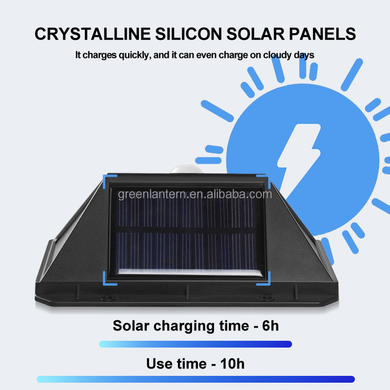 Outdoor Waterproof 100 Led Motion Sensor Solar Wall Light for gate
