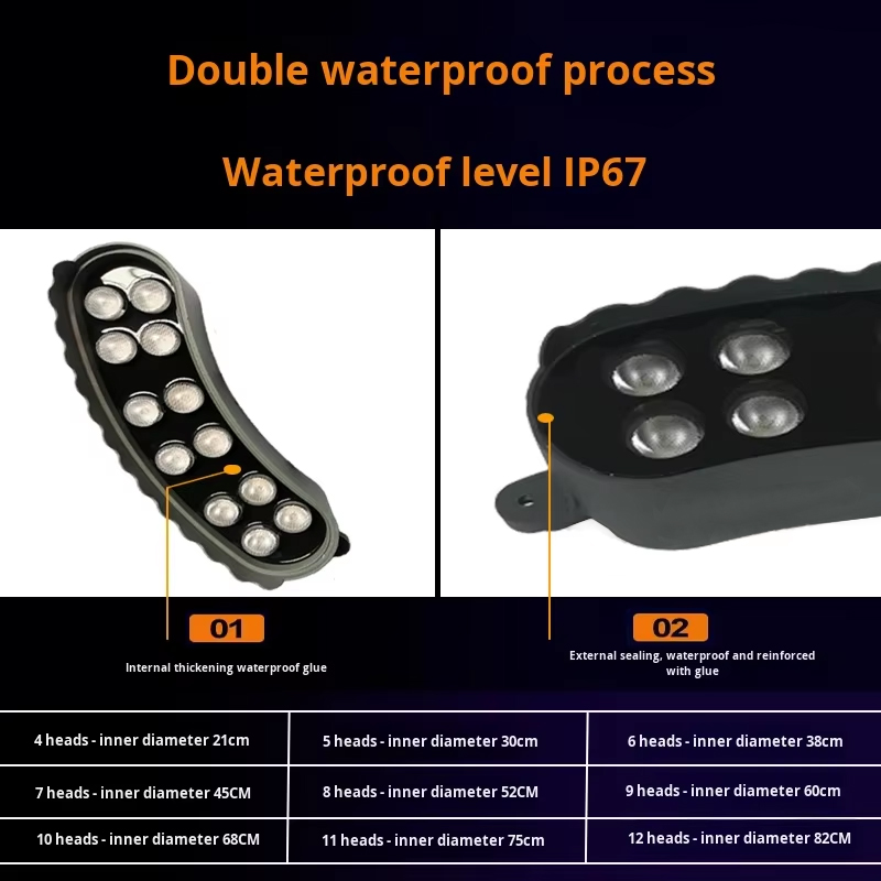 IP65 Waterproof SMD Warm White LED Flood Light High Bright Aluminum Outdoor Garden Decor Tree Hugging Holiday Party Events
