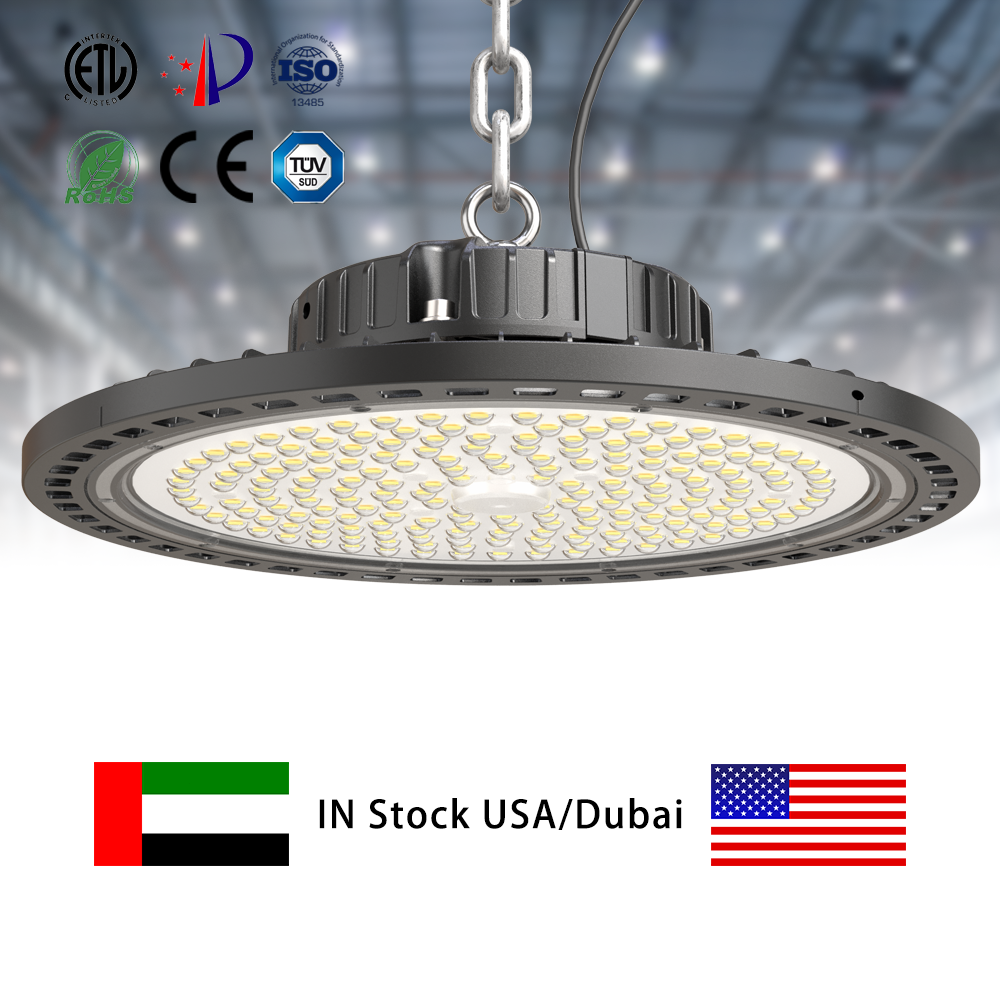 UFO High Bay LED Light 100W 150W 200W Long-Life Energy Savings Highbay Lamp for Warehouse Industrial Factories Garages Stadium