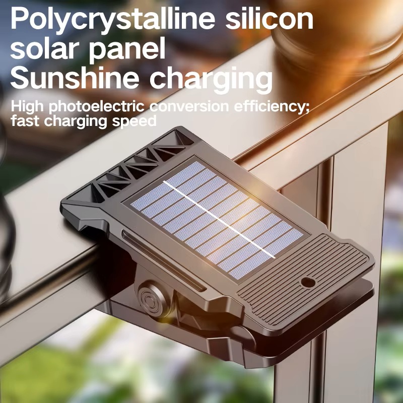 Solar Clip Wall Light Outdoor - Motion Sensor Fence Security Lamp IP65 Waterproof, Clamp Lighting for Garden Patio Garage Deck