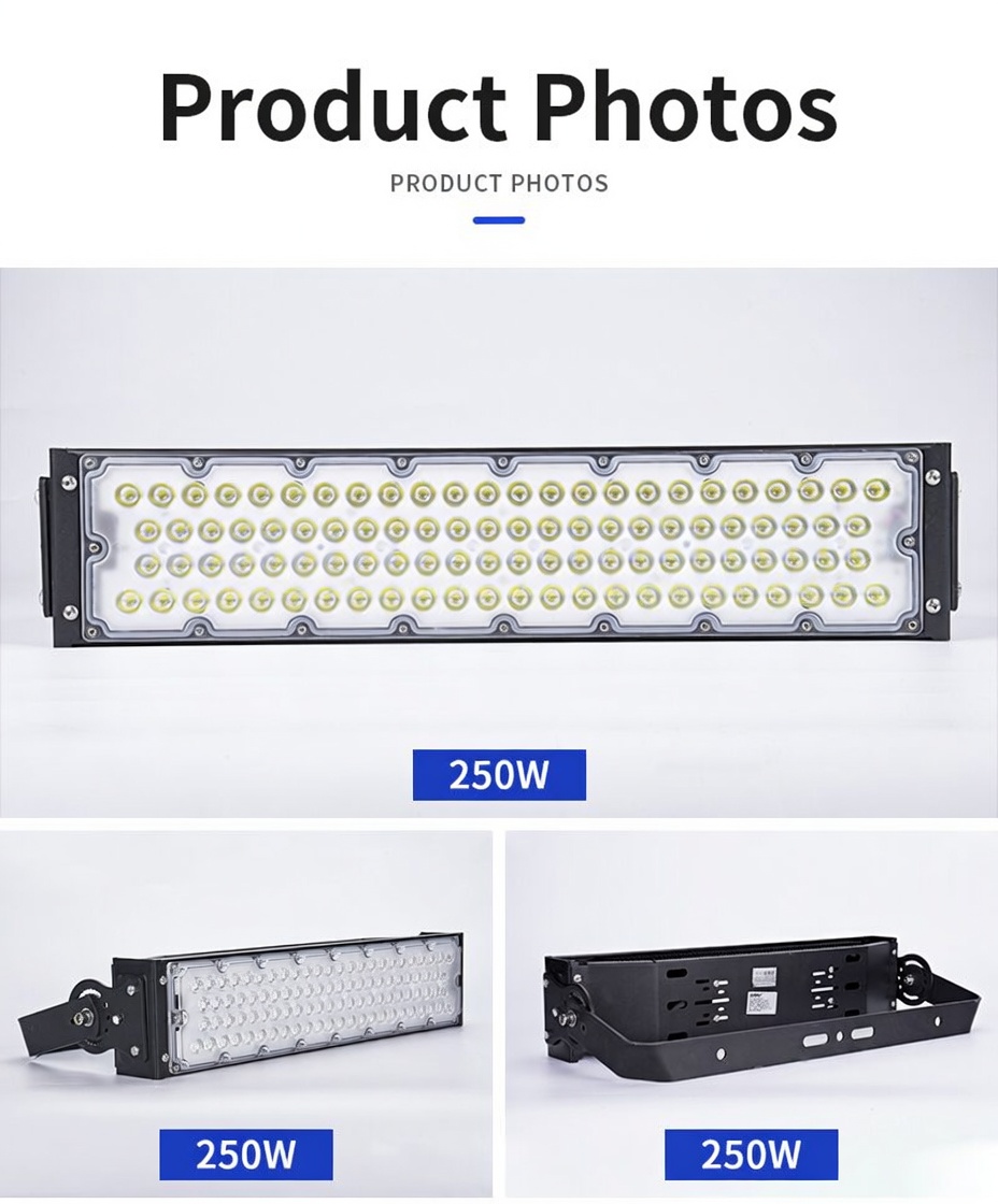 250W LED Football Field Lights IP66 High Power Module Stadium Flood Light for Outdoor Sports Field Lighting