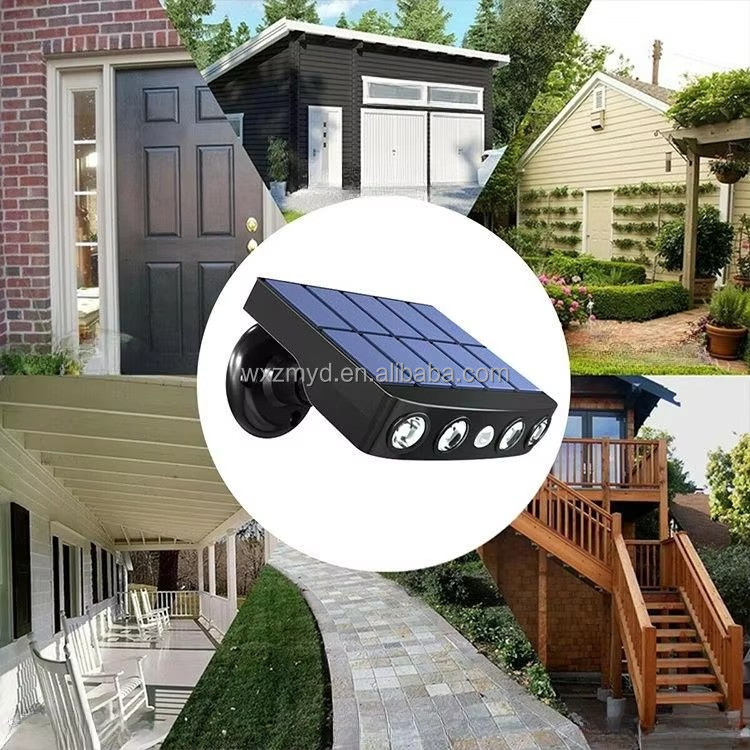Motion Sensor Outdoor Solar Wall Lamp Waterproof Garden LED Solar Light Spotlights Suitable for Garden Road Solar Led Wall Light
