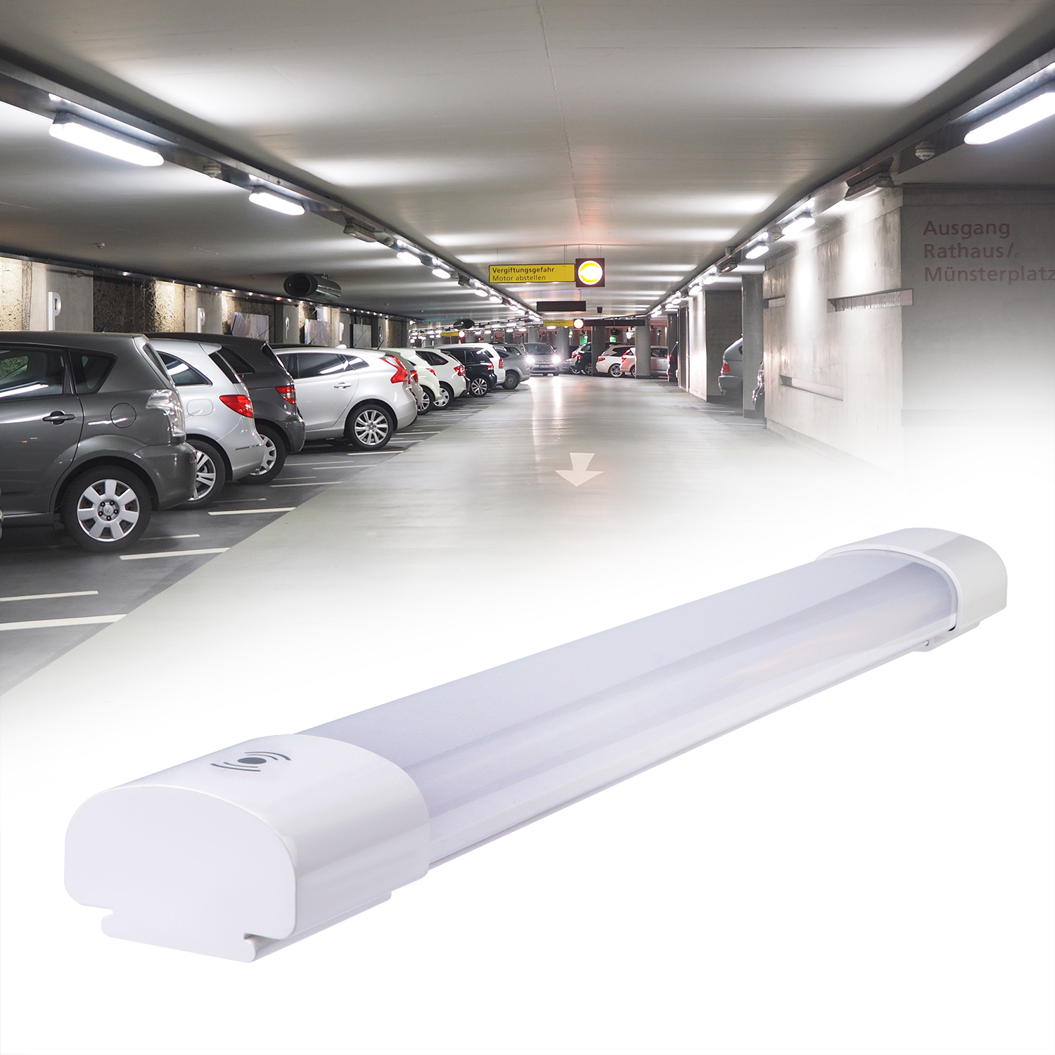 600mm Tri-proof Led Batten Linear Light Wireless Sensor Light Motion Sensor Led Waterproof Garage Parking Workshop Outdoor Light