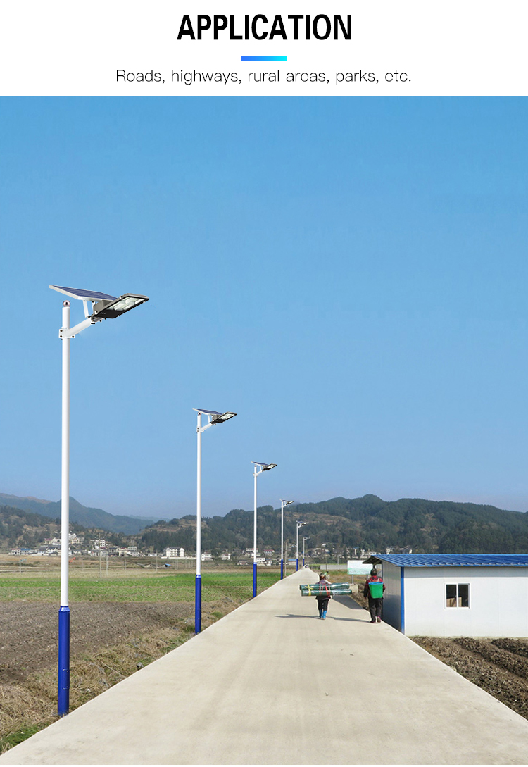 New Design Outdoor Aluminum IP66 Waterproof Solar LED Street Light Application Showcase 1