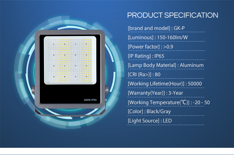COB New 50w 150w 200w 300w 400w 500w Floodlight Beam Angle