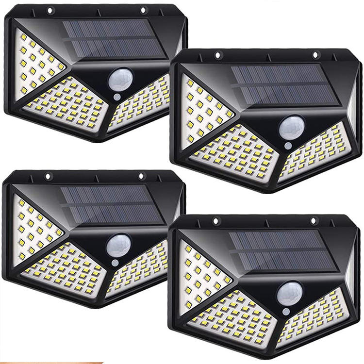 100LED Solar Power PIR Motion Sensor Wall Lamp Landscape Outdoor LED Solar Garden Light