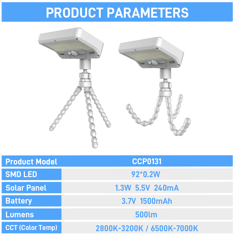 Solarup Pir Solar Light Motion Sensor &amp; Dusk to Dawn Outdoor Waterproof Solar Lamp Bendable Solar Garden Light