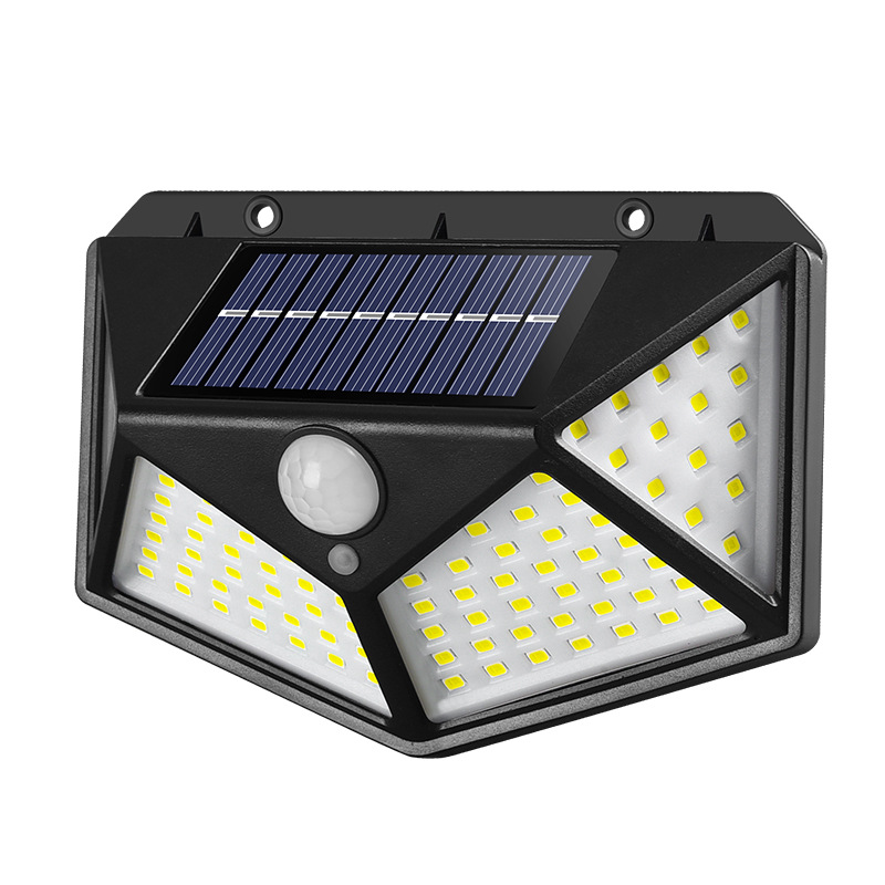 RTS 100 LED Waterproof Motion Sensor Super Bright Solar Wall Garden Lights for Yard Garage Outdoor Solar Security Light