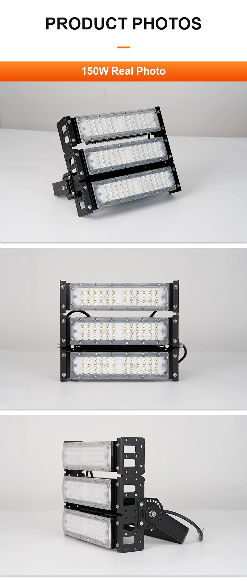 600W LED Football Field Lighting Outdoor Stadium Flood Light High-Pole Basketball Court Modular Sports Lamp