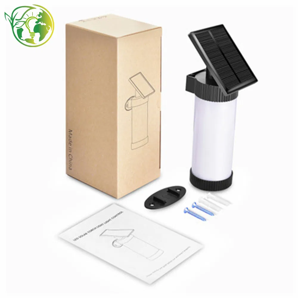 Wireless-Charging Solar White Wall Light for Smart Devices with USB Port