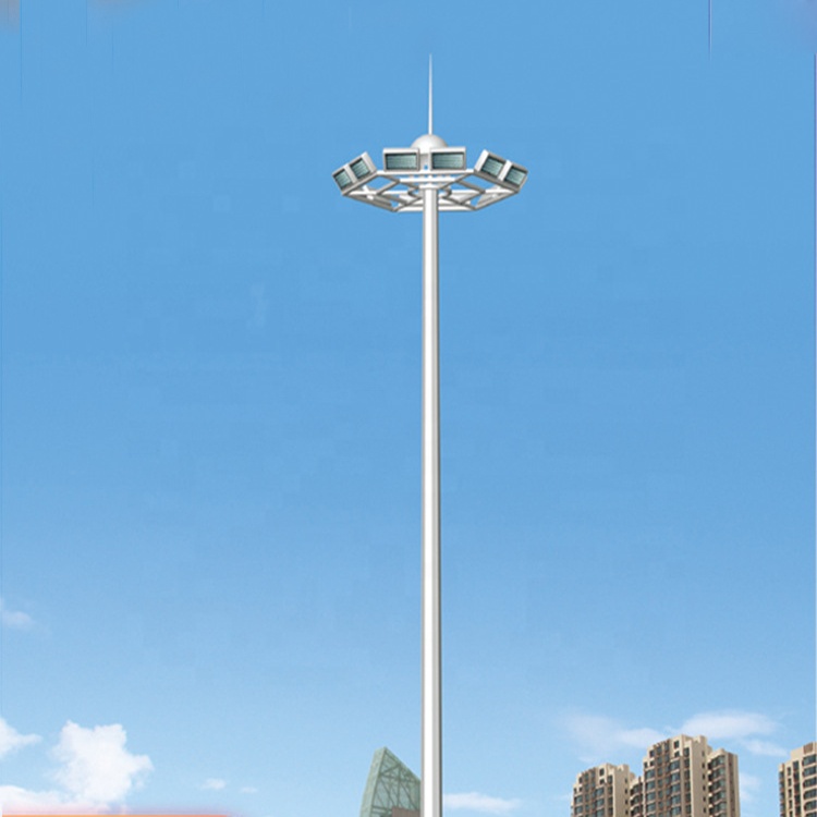 16m Octagonal High Mast Lighting Pole With 20m High Stadium Light Solar Solar Powered Stadium Lights Poles