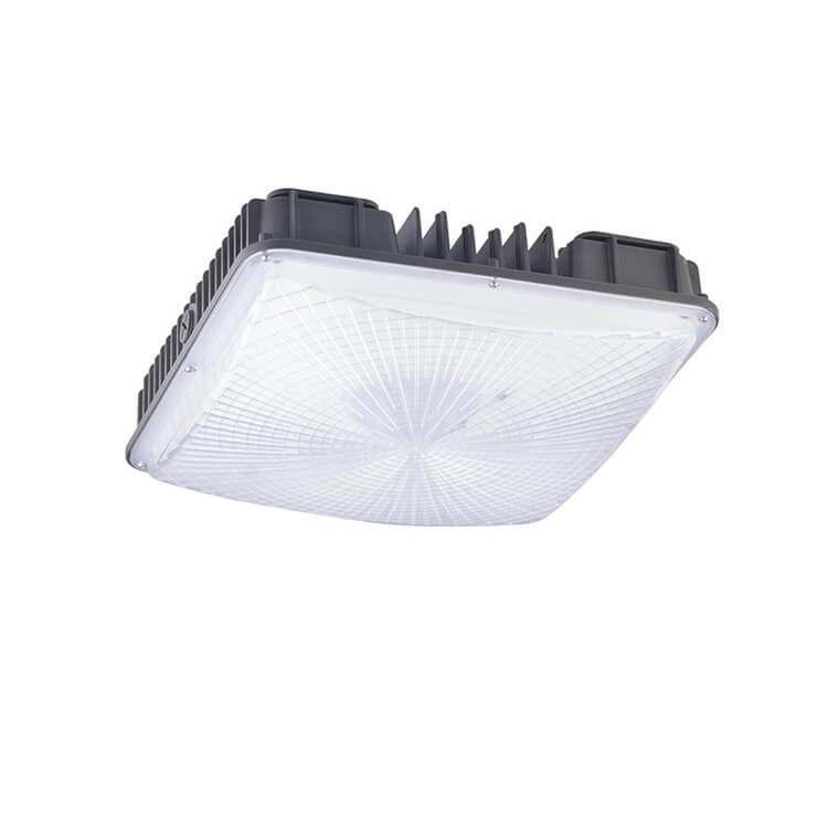 ETL Listed IP65 Waterproof LED Canopy Light Fixture Gas Station Light 60W 5000K Surface Mount Commercial Parking Garage Lighting
