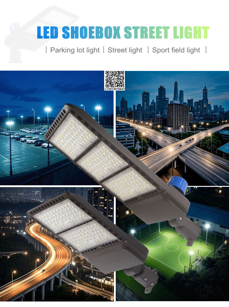 CETL DLC CE CB Smart led Shoebox street led Fixture Exterior 3 Color Cct 3watt Switchable Save Stock 150w 200w Parking Lot led