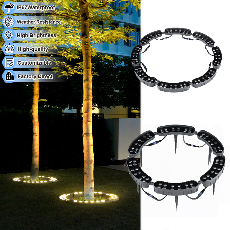Good Price Outdoor Tree Light 12W 12V 24V 85-265V IP67 Waterproof Spotlight 60 Beam Angle 3000K Warm White RGB LED Garden Lights
