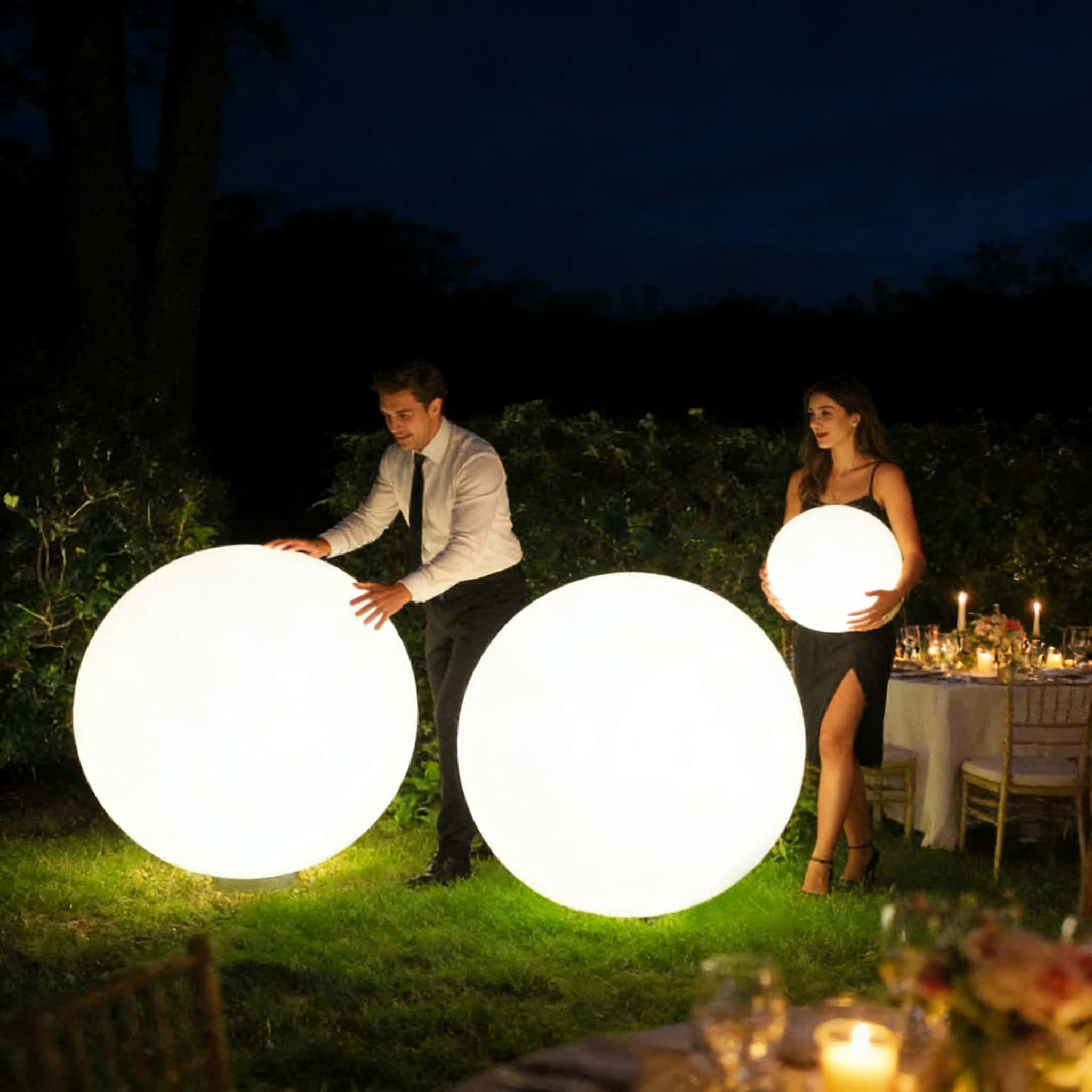 Outdoor Garden Decoration LED Ball Light DC Charging RGB Wireless Remote Control IP65 Outdoor Waterproofing Luz Solar