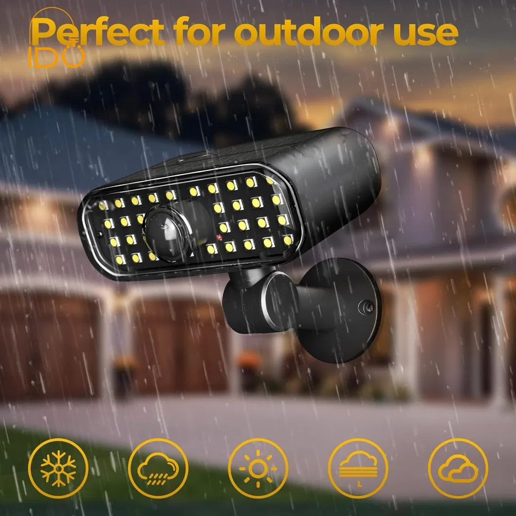 IP65 Waterproof Solar Wall Light, Motion Sensor Neutral Cool White