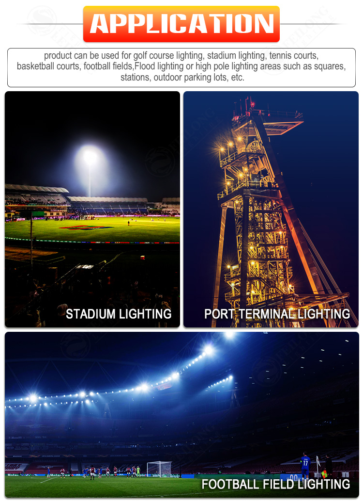 Outdoor High Power 1500W/1200W IP65 Waterproof LED Sports Stadium Floodlights for Basketball Courts