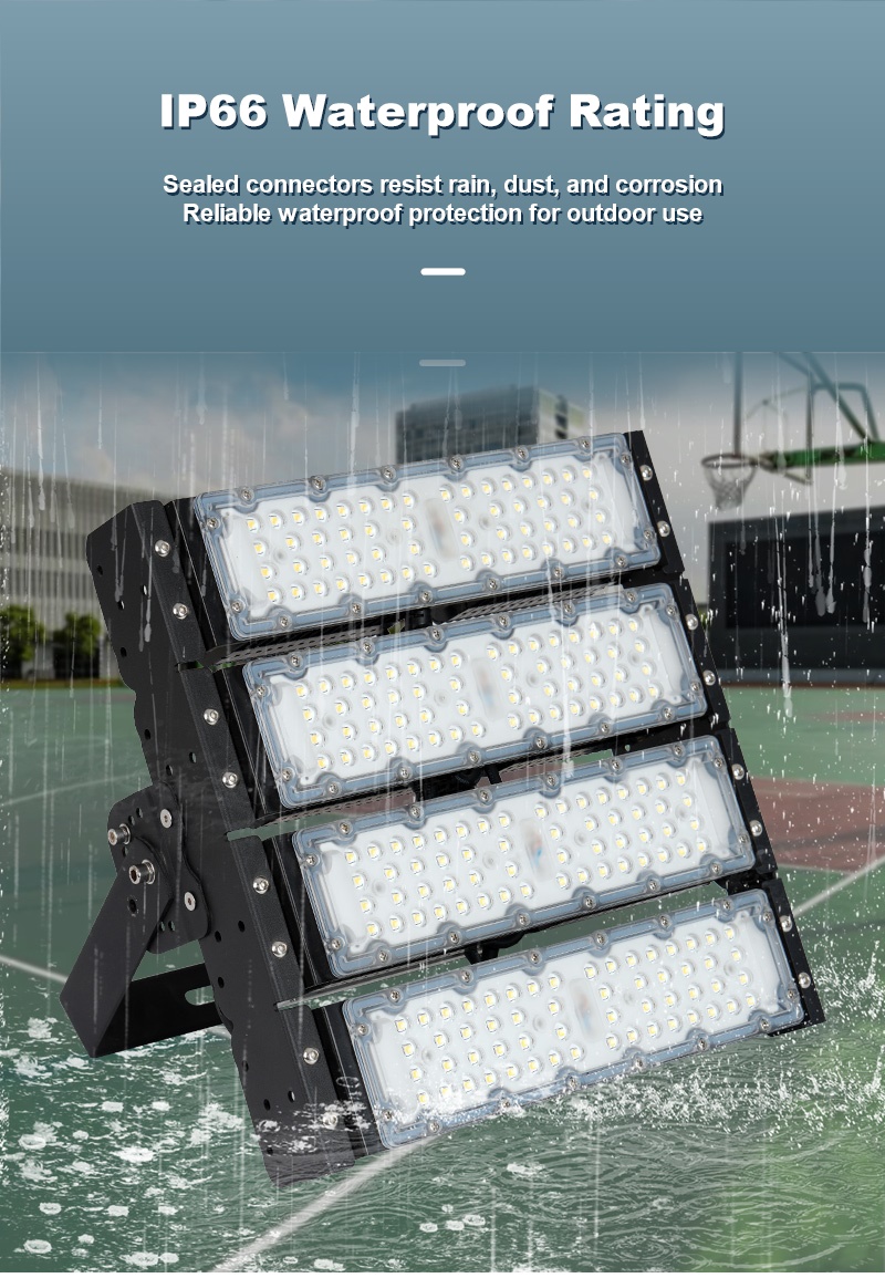 600W LED Football Field Lighting Outdoor Stadium Flood Light High-Pole Basketball Court Modular Sports Lamp