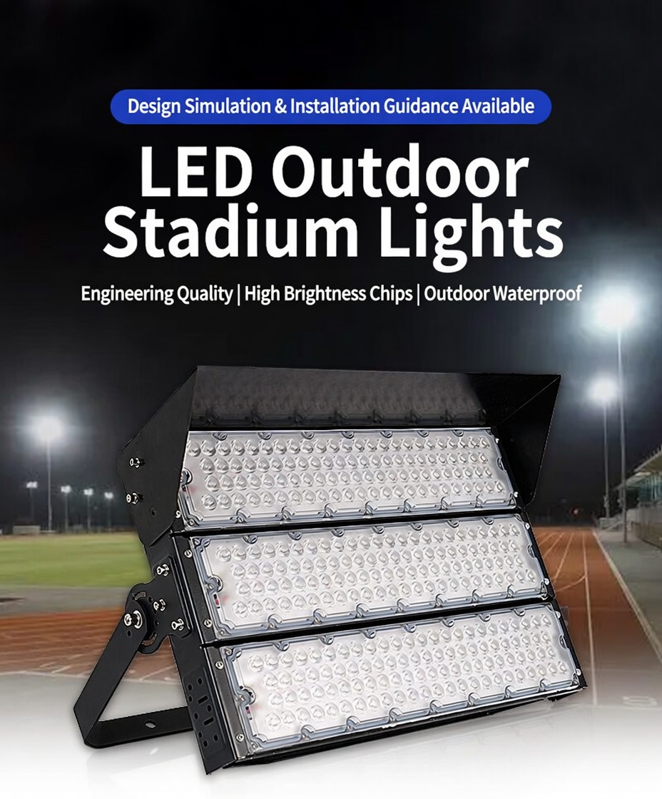 250W LED Football Field Lights IP66 High Power Module Stadium Flood Light for Outdoor Sports Field Lighting