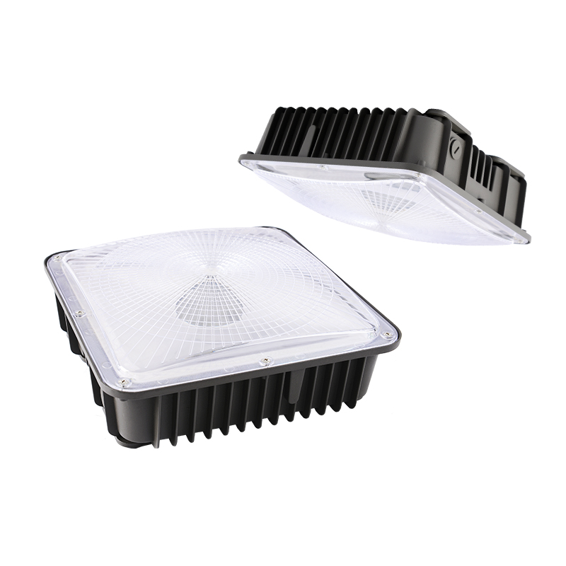 ETL Listed IP65 Waterproof LED Canopy Light Fixture Gas Station Light 60W 5000K Surface Mount Commercial Parking Garage Lighting