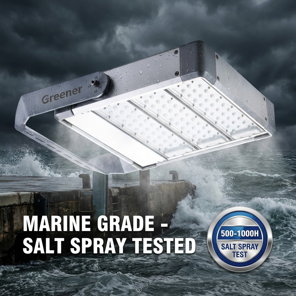 Marine Grade Heavy Duty 400W-600W LED Floodlight IP66 Anti-Corrosion for Port Terminal &amp; Pier Lighting with Meanwell Driver