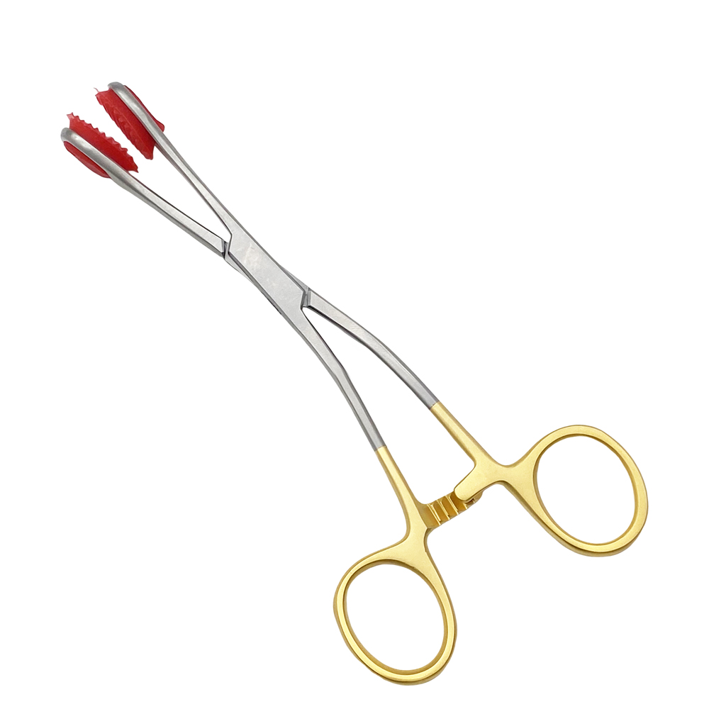 Stainless Steel Pet Tongue Forceps with Silicone Pet Mouth Opening Tools Oral Examination Orthopedics Instrument
