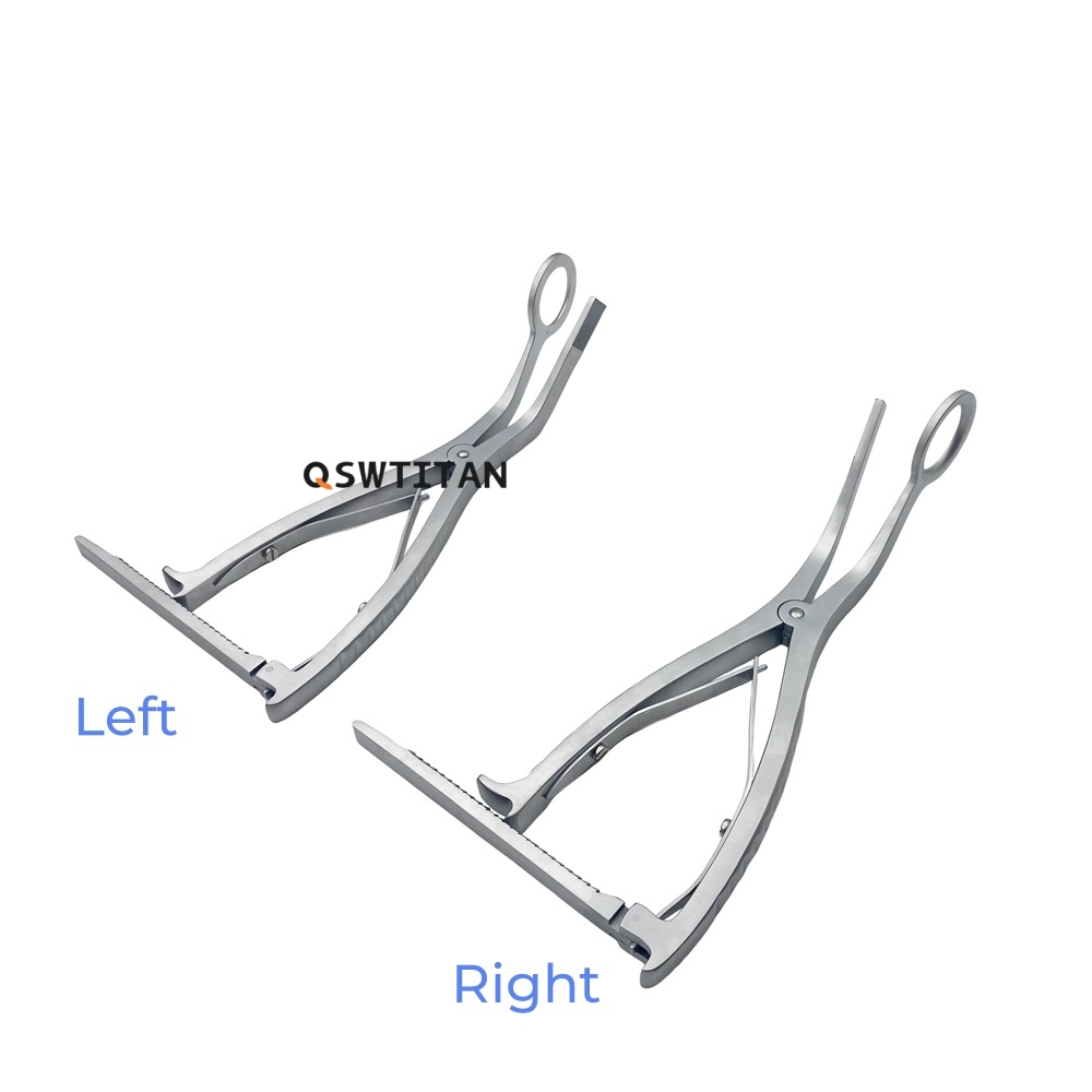 QSWTITAN Knee Raiser Hip Retractor Shoulder Joint Retractor Forceps Left/Right Orthopedic Instruments Autoclaveable
