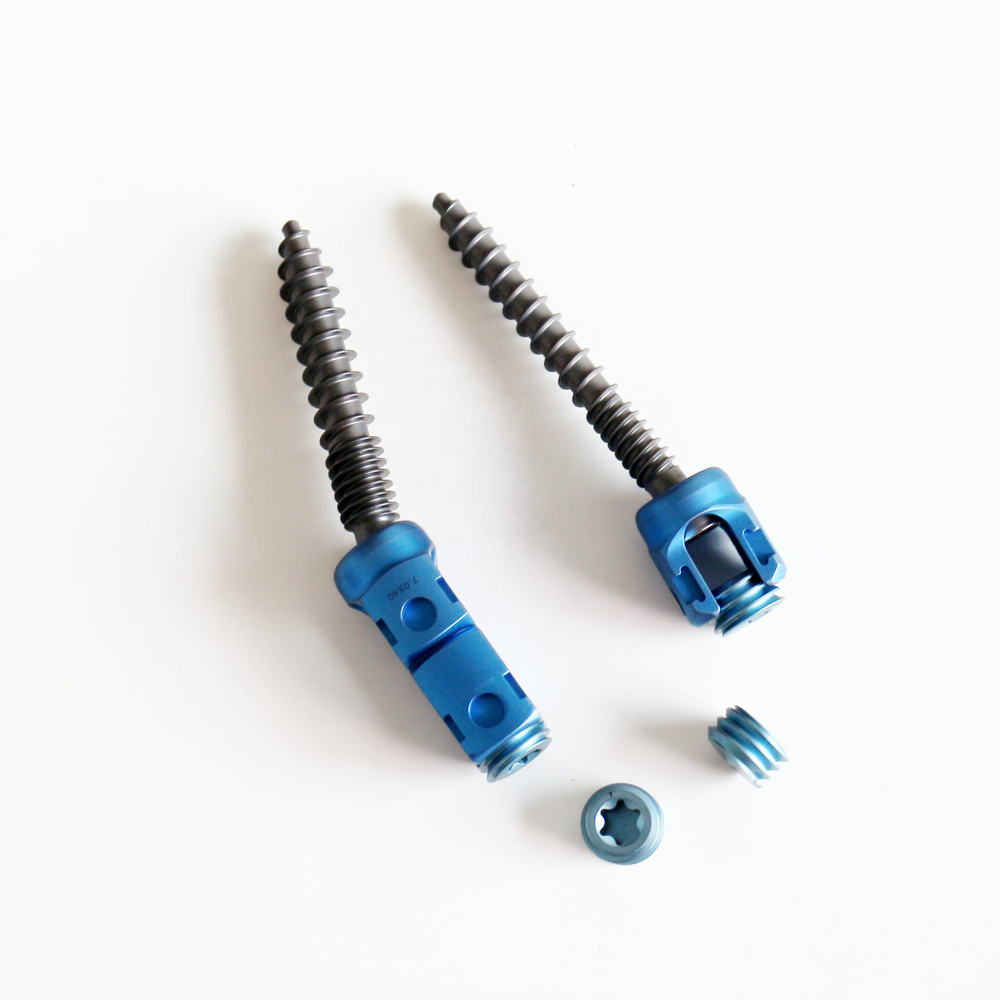 Orthopedic Surgical Polyaxial  Spinal  5.5mm Pedicle Screws Factory Price Titanium   CE Certified