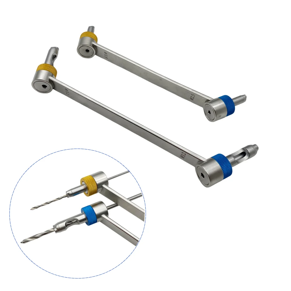 QSWTITAN  Universal Drill Guide Double Drill Sleeves 2.5mm/3.2mm Double Ended Veterinary Orthopedic Instrument