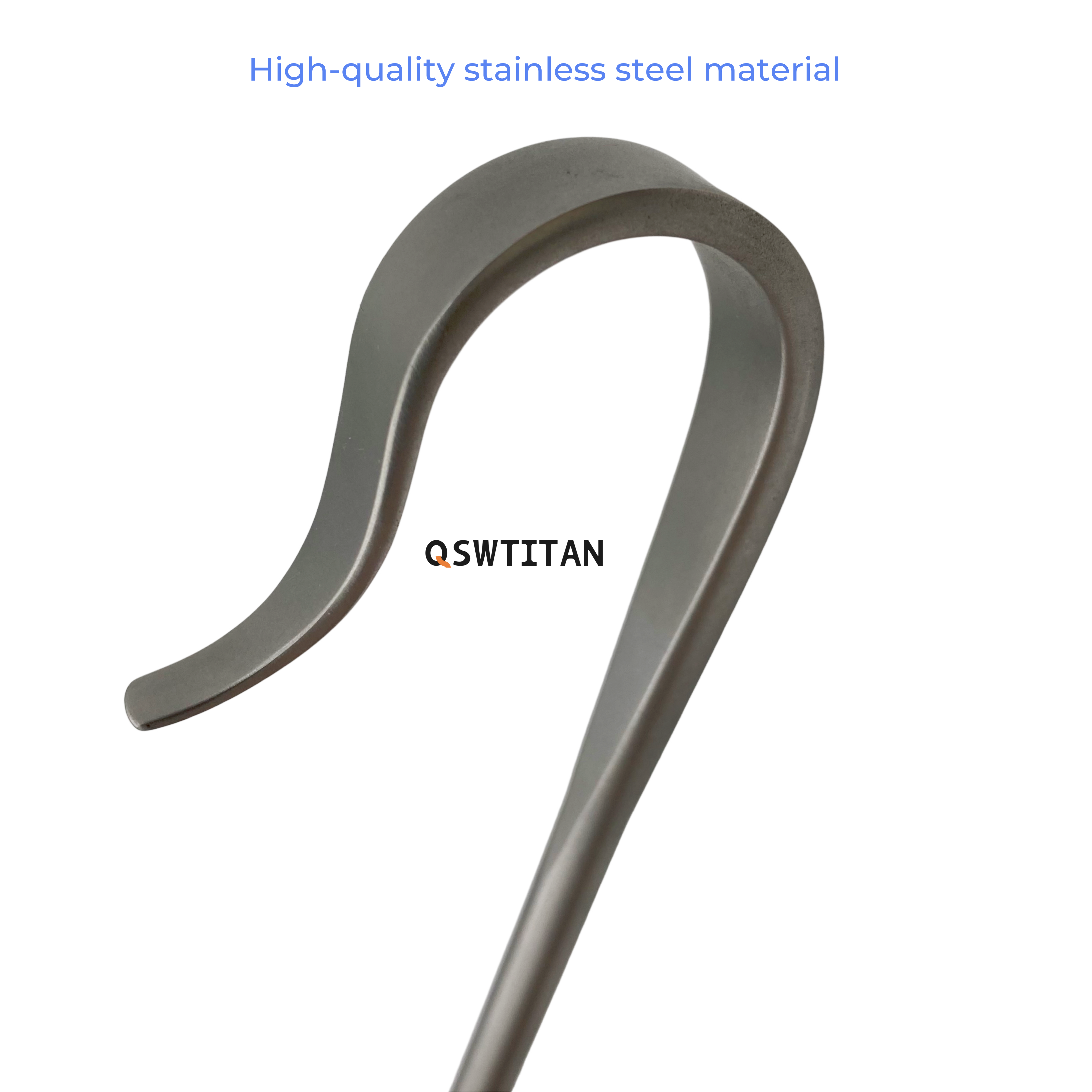 QSWTITAN Aluminum Handle Bone Hook Retractor Bone Knee Raiser Hip Retractor Orthopedic Instruments Autoclaveable