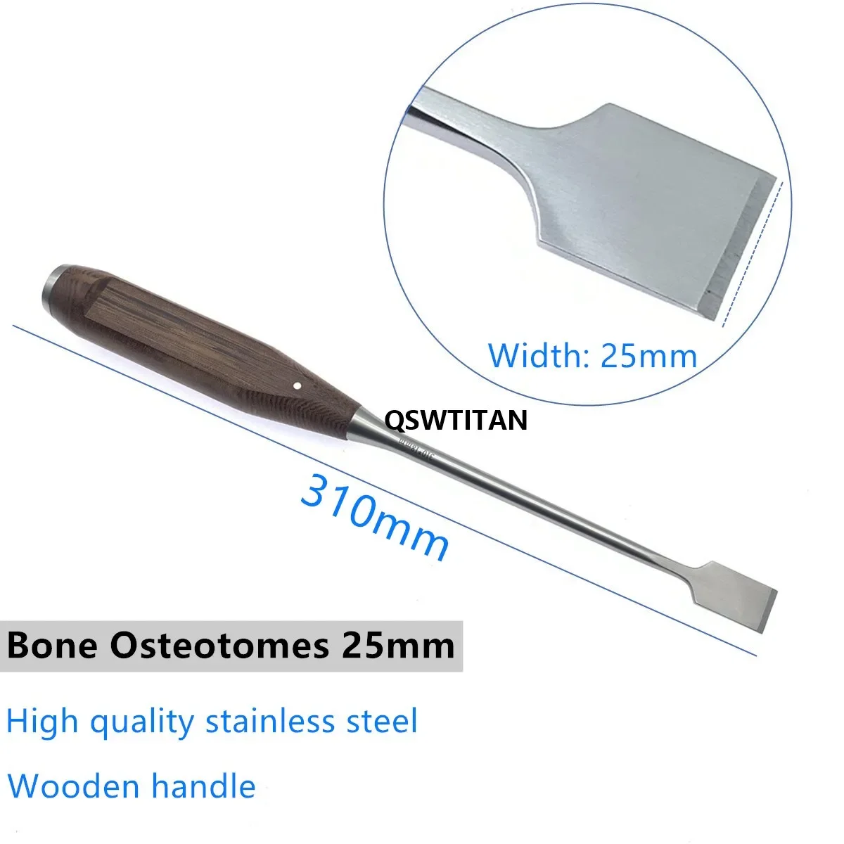 Stainless Steel Surgical Osteotomes usage display