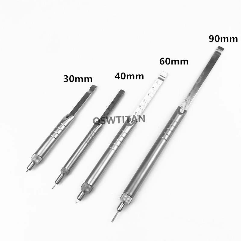 Stainless Steel Depth Gauge 0mm to 30mm /60mm/40mm/90mm Orthopedics Surgical Instruments