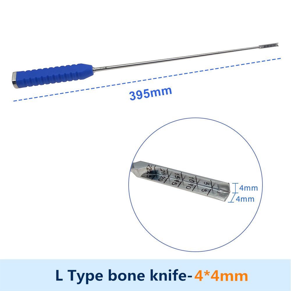 Stainless Steel L-shaped Bone Knife Bone Osteotomy Autoclavable Acetabular Knee Right Angle Osteotomy Orthopedic Instrument
