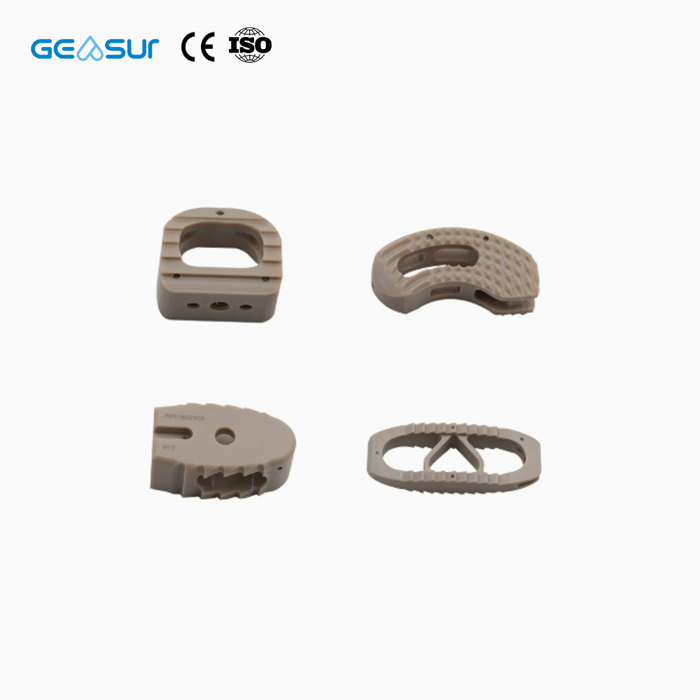 Geasure Best Price Titanium Coating Class III Surgical Instrument Set Orthopedic Implant PLIF Lumbar Interbody Fusion Peek Cage