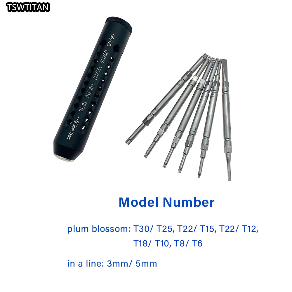 Bone Screw Drivers Star Head Screw Drivers Hex Screwdrivers Autoclavable Orthopedic Instrument